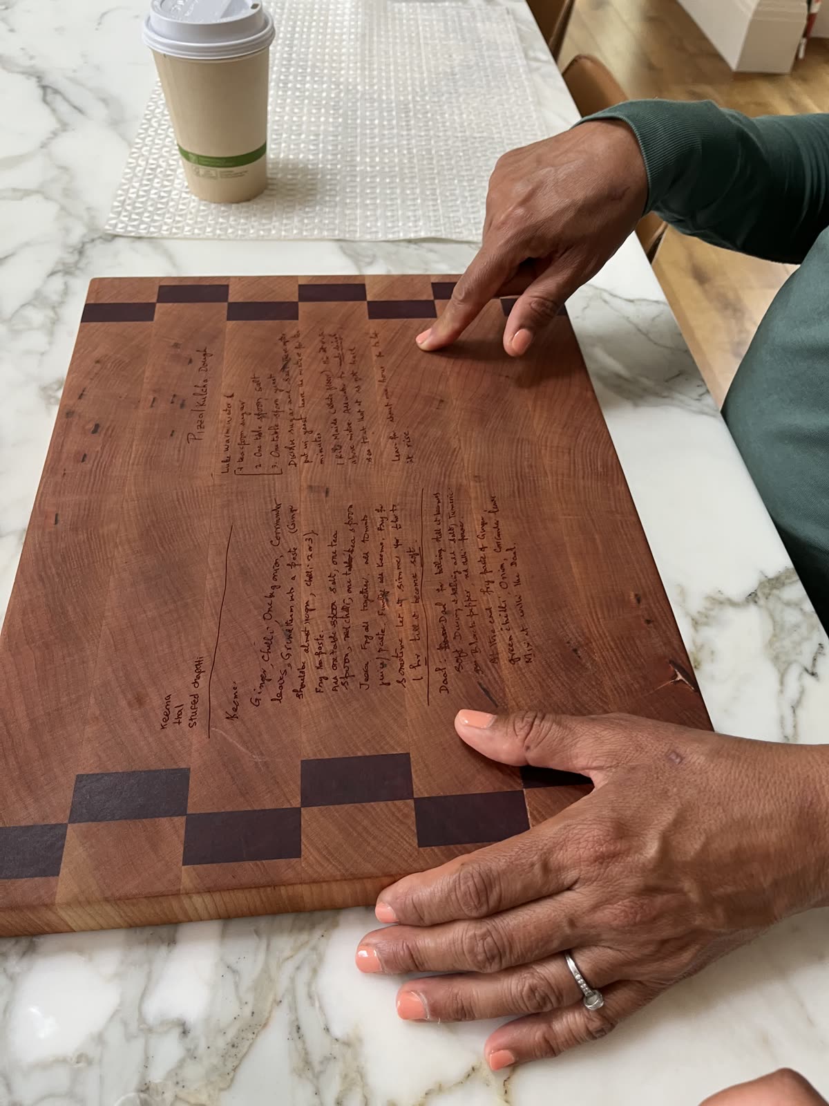 Cutting board in progress